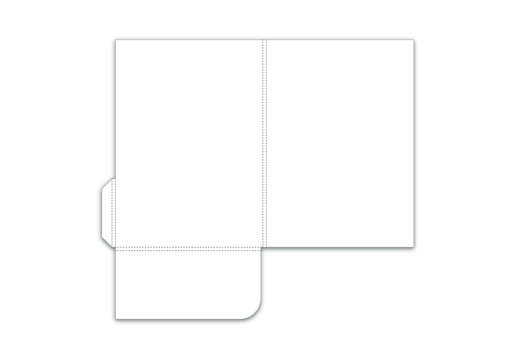 A4+ 4 Page, Glued, 1 Pocket, 5mm Capacity